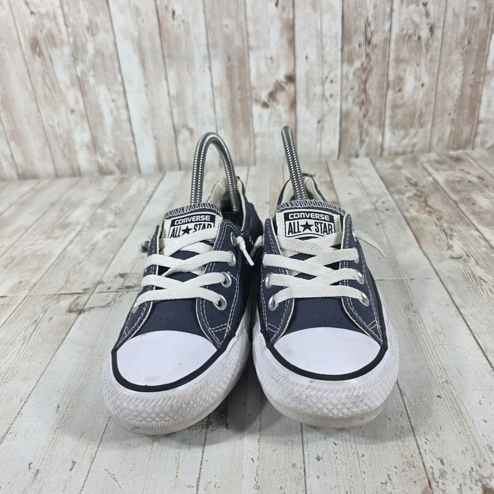 Converse Chuck Taylor All Star Shoreline Navy Blue Slip On Sneakers 537080F 6.5 - Picture 2 of 8